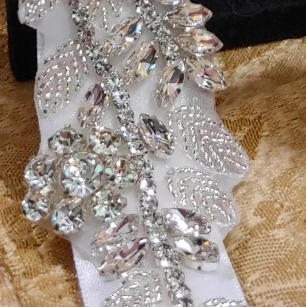 8pc. Handmade Unique One-Of-a-Kind Tiara Bridal Package - Picture 6 of 13